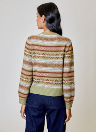 Crewneck Fairisle Sweater in Airstream Combo