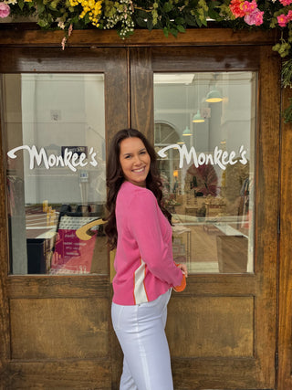 Striped Sweater in Rose