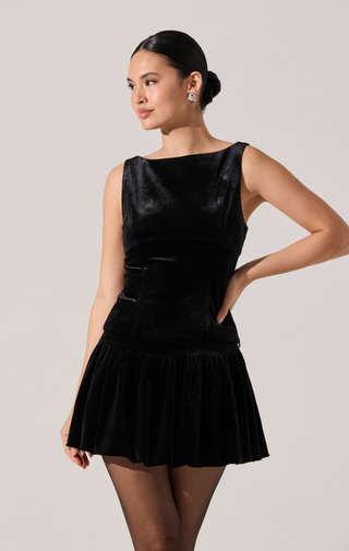 Black velvet top with bows in back