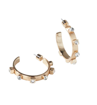Gold Metal Jewel Hoop