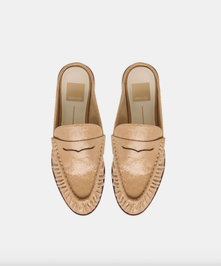 Betzy Loafers in Latte Embossed Suede