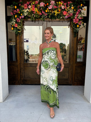 Dalton Midi Dress in Ireland Green
