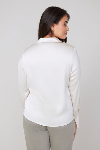 Woven Blouse in Oyster