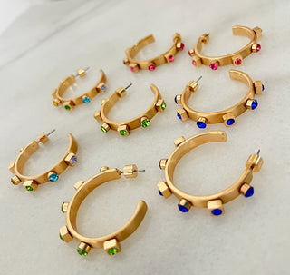 Gold Metal Jewel Hoop