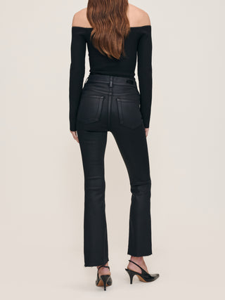 Bridget Boot High Rise Instasculpt Crop in Black Coated
