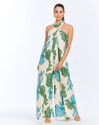 Cosima Convertible Jumpsuit in Blue/Green