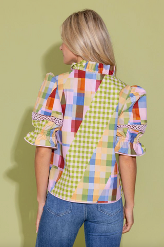 Lollie Top in Diagonal Check