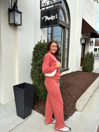 Spanx Airessentials® Shawl Collar Half Zip in Clay