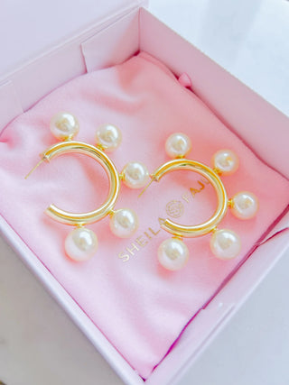 Gio Hoops in Shiny Gold