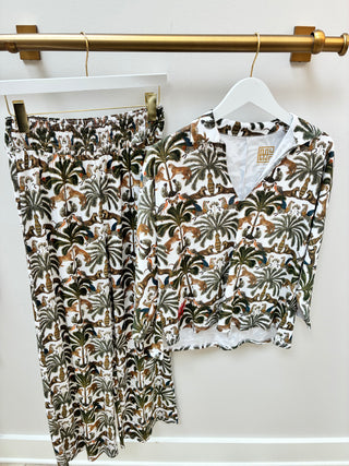 Pajama Pant Set in Monkee Maven