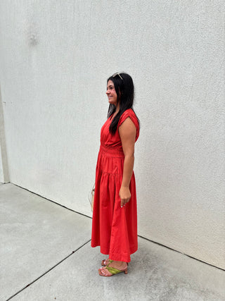 Eva Dress in Tomato