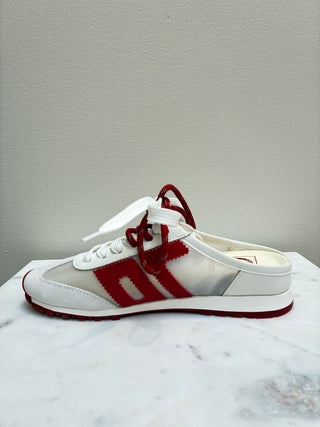 VENICE in WHITE SCARLET Backless Sneakers