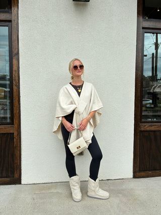 Knit Wrap in Beige