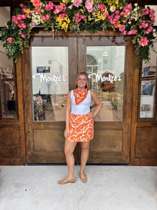 Blair Skirt in Bright Orange