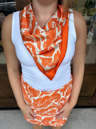 AC Scarf in Bright Orange