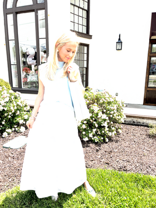 Nicole Embroidered Skirt in White
