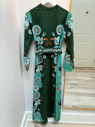 Riley Caftan in Teal Floral