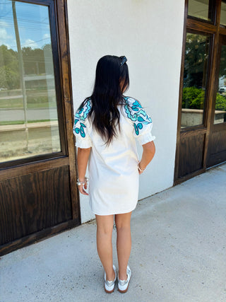 Amalfi Embroidered Mini Dress