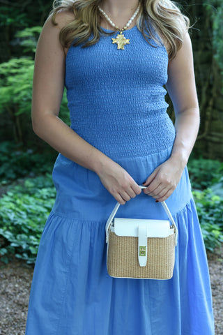 Smocked Bodice Maxi Dress in Ultramarine