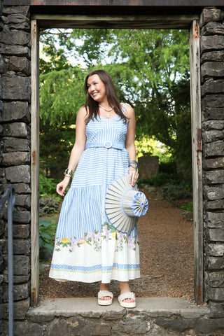 Mallory Midi Dress in Italian Stripe