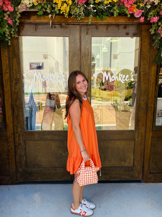 Brigette Mini Dress in Orange