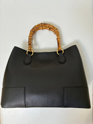 Large Bamboo Tote in Black