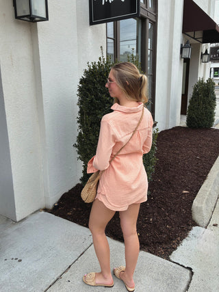 Long Sleeve Button Down in Babe