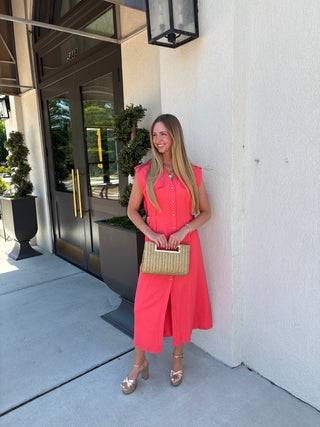 Hilary Dress in Shrimp