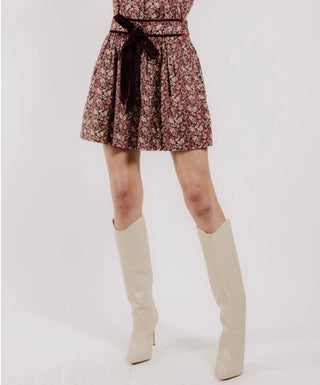 Rosie Skirt in Pippa's Symphony Red Liberty Print