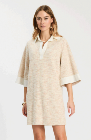 Kristen Knit Boucle Dress in Sandstorm