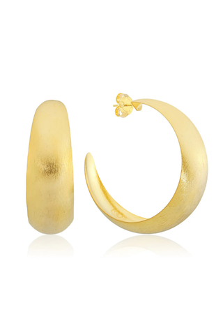 brushed gold hoops sheila fajl