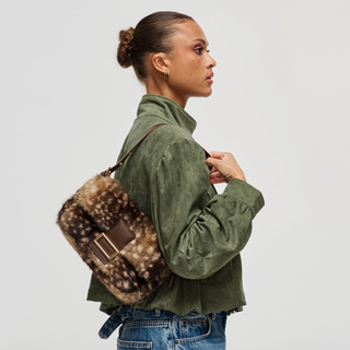 Beverly - Fawn Fur Faux Fur Crossbody