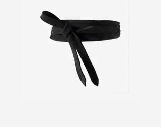 Wrap Belt - Black Suede