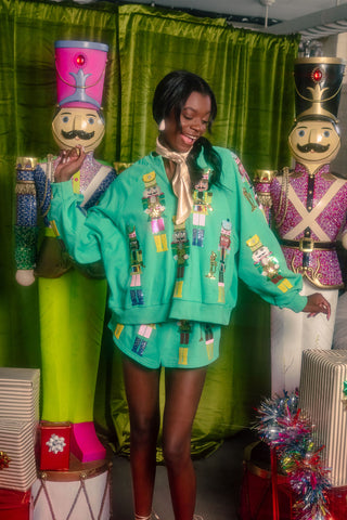 Nutcracker Band Sweatshirt in Green