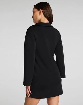 Spanx Women's AirEssentials Polo Long Sleeve Dress in Black size M Spanx Women's AirEssentials Polo Long Sleeve Dress in Black size M
