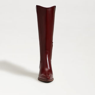 Wyatt Knee High Boot in Deep Scarlett Patent Leather