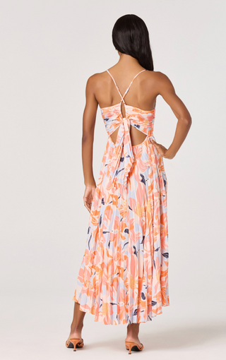 Blythe Dress in Orange Blue Floral