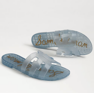 Bay Jelly Slide Sandal in Azure Blue