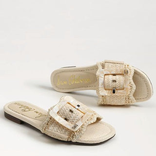 Bambi Slide Sandal in Linen