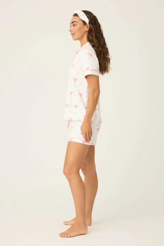 Tini Time Drinks Pointelle PJ Shorts Set