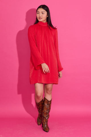 Emery Dress in Lipstick