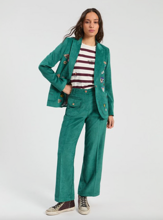 Donatella Corduroy Pants in Green