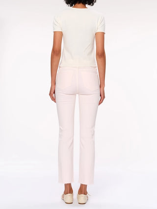 Mara Straight Mid Rise Instasculpt Jeans in Primrose Pink