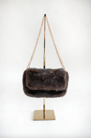 Claire Faux Fur Foldover Handbag
