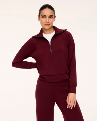 Spanx Airessentials® Half Zip in Vino