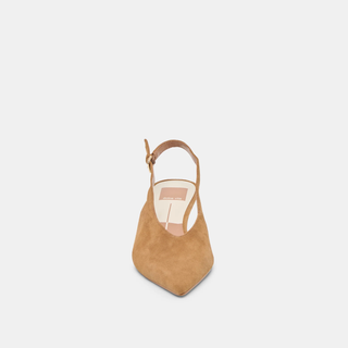 Aleena Kitten Heel in Light Brown Suede