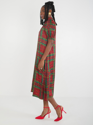 Hampton Midi in Tartan Cheetah