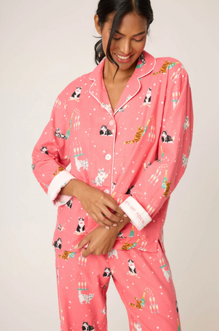 Let's Get Fizzical 3-Piece Flannel PJ Set