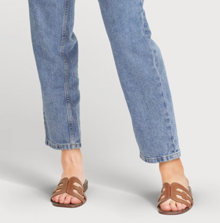 Bay Slide Sandal in Saddle Leather