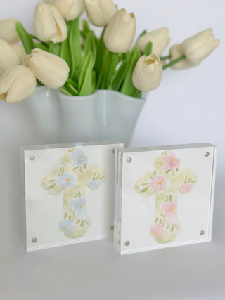 Cross Print in Acrylic Frame